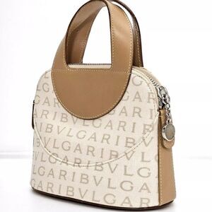 BVLGARI Logo Mini Tote Bag Leather